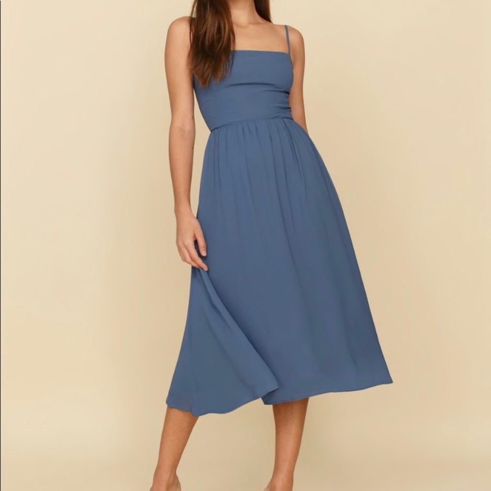 SOLD NWT Reformation Rosehip Dress in Morning Glory Blue - Picture 8 of 8
